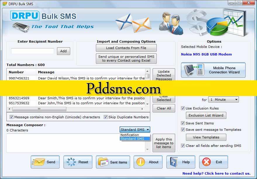 Bulk SMS Software 7.0.1.3