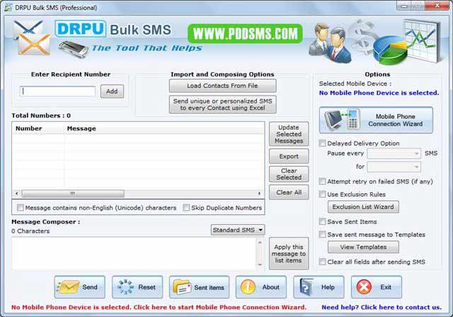 Cell Phone SMS Software 8.2.1.0 screenshot