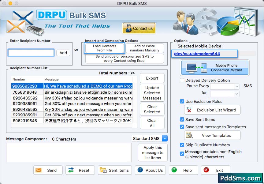 Load Contact File Load Contact File