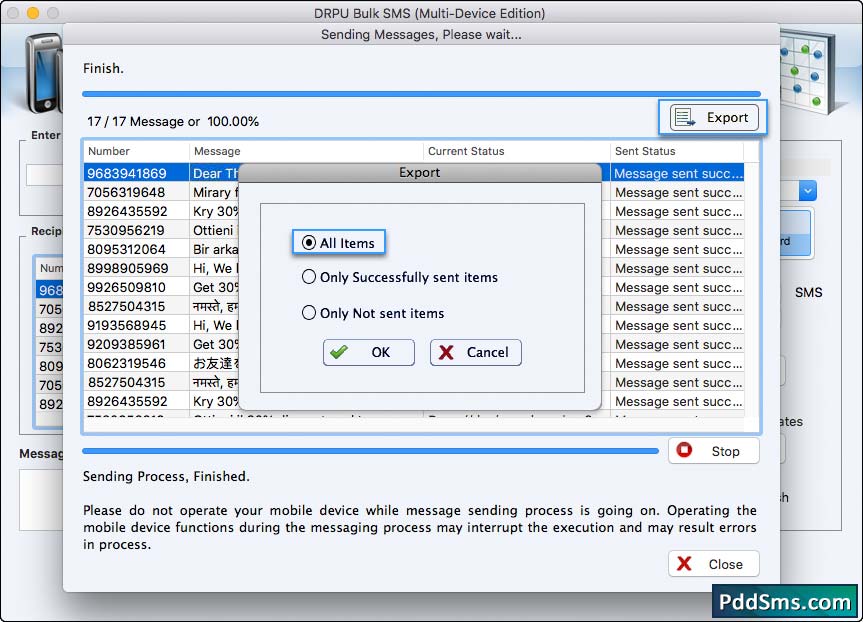 Export Sent item list Export Sent item list