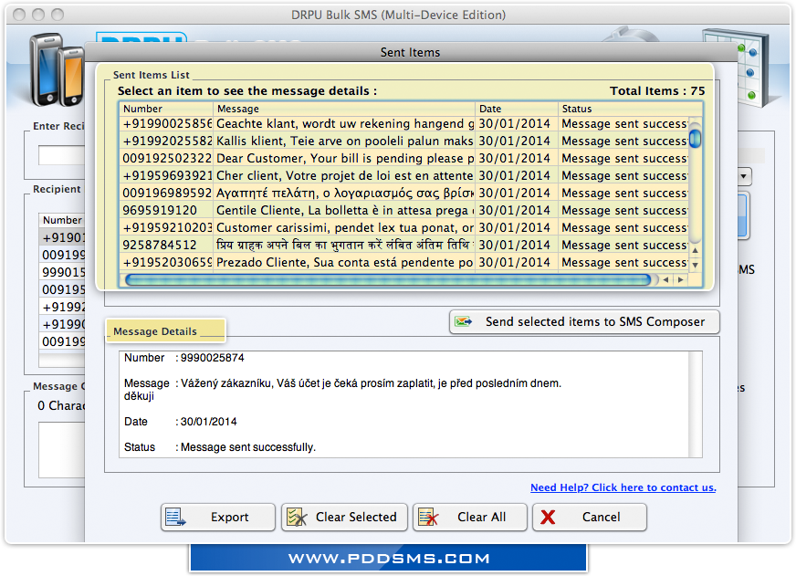Mac Bulk SMS Software - Multi Device Edition