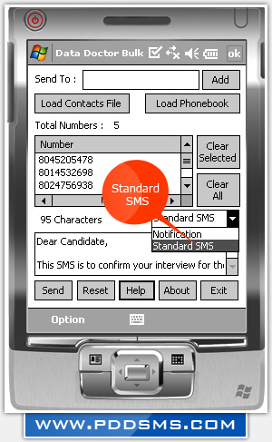 Pocket PC to Mobile SMS Software